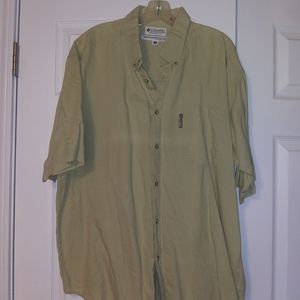 Mens Khaki Columbia Button Down